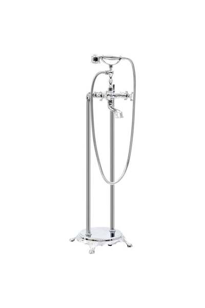 vidaxl Baterie de cadă independentă din oțel inoxidabil argintiu 99,5 cm