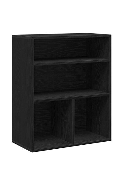 vidaxl Dulap cu cărți negru 60x30x71,5 cm lemn prelucrat