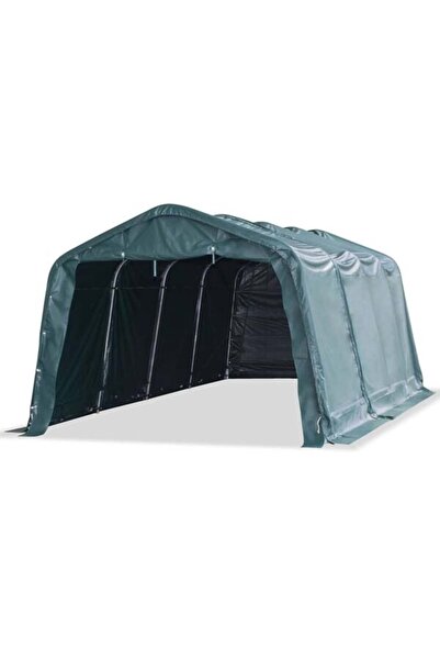 vidaxl Cort mobil pentru animale Verde închis 3,3 x 6,4 m PVC 550 g/m²