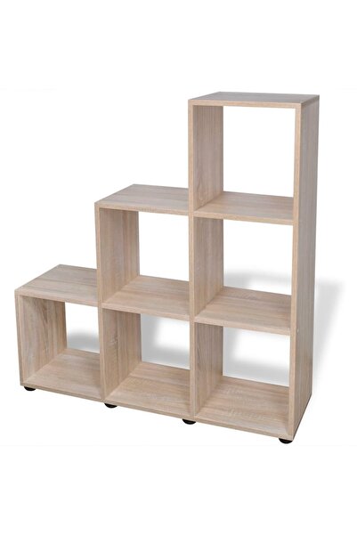 vidaxl Bibliotecă în trepte / Raft de expunere 107 cm Stejar
