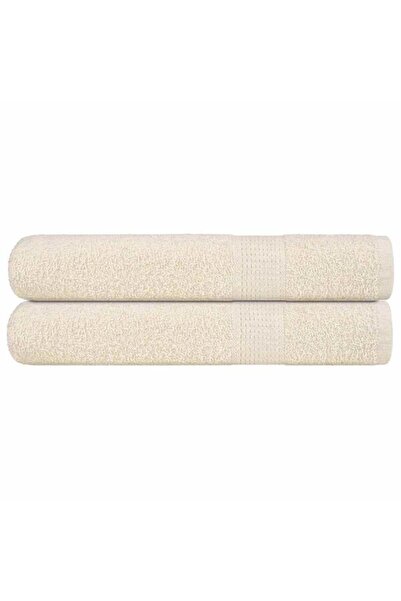 vidaxl Prosoape FROGN 2 buc., crem, 100 x 200 cm, 360 g/m²