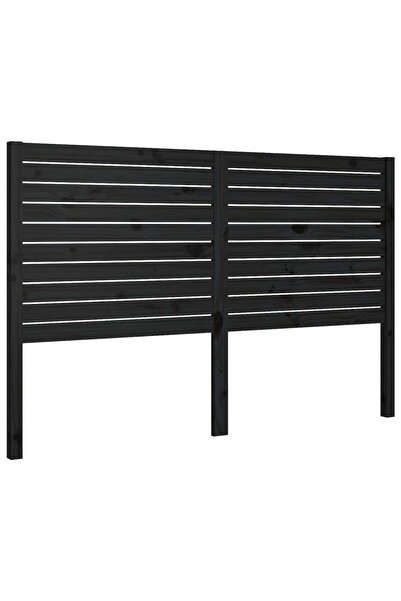 vidaxl Tăblie de pat, negru, 126x4x100 cm, lemn masiv de pin