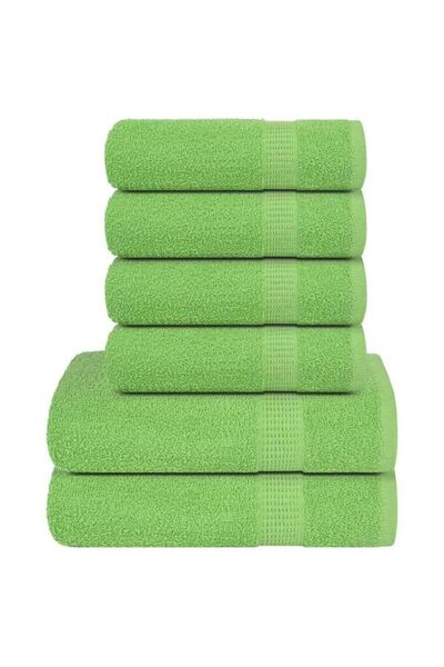 vidaxl Set de prosoape FROGN 6 piese, verde măr, 360 g/m²