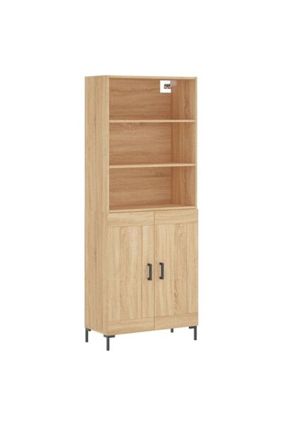 vidaxl Dulap înalt, stejar Sonoma, 69,5 x 34 x 180 cm, lemn prelucrat
