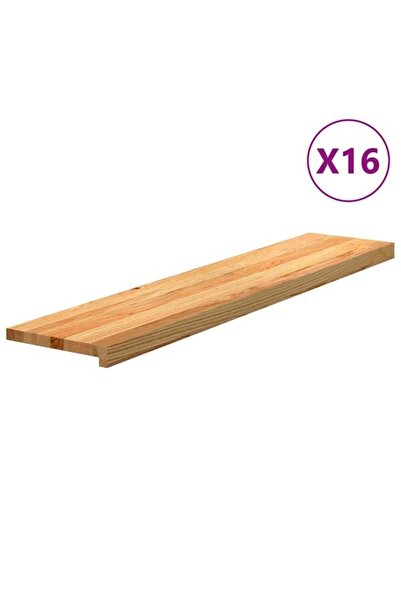 vidaxl Trepte de scară 16 bucăți din lemn masiv de stejar maro deschis