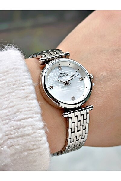 Slazenger Special Design Steel Cord Silver Color Women Wrist Watch 2526Mr