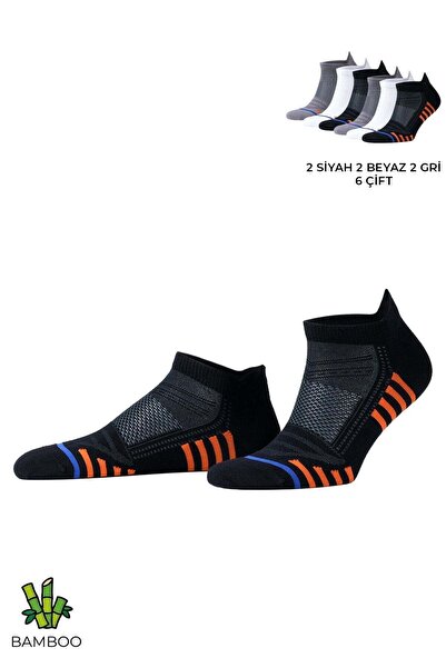 Aytuğ&Mısırlı Egyptian Unisex Bambu High Athletic 6 Pairs Booties Socks Multi...