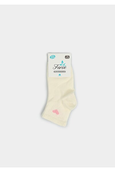 Farve Cream Hearted Socks Cream