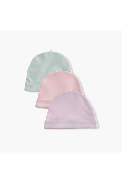 Juniors Ribbed Cap - Set of 3