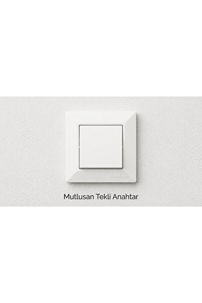Mutlusan Tekli Anahtar Beyaz Çerçeveli