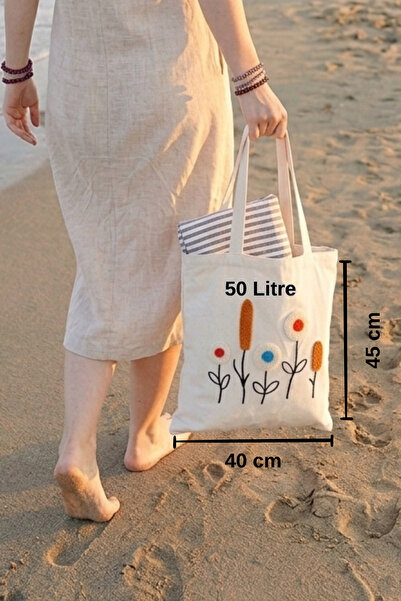 cix short tagline Punch Desenli Büyük Boy Piknik ve Plaj Çantası – Kum Geçirmez – 40x45x15 cm