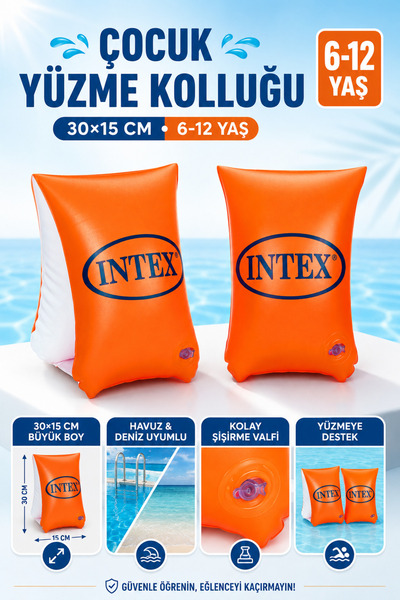 YILDIRIM OYUNCAK Children's Swimming Arm Floats 30×15cm 6–12 Years Old – Pool...