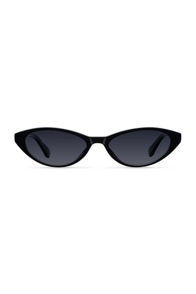 MELLER Όλα τα unisex γυαλιά ηλίου με μαύρο σκελετό και μαύρους πολωμένους φακούς