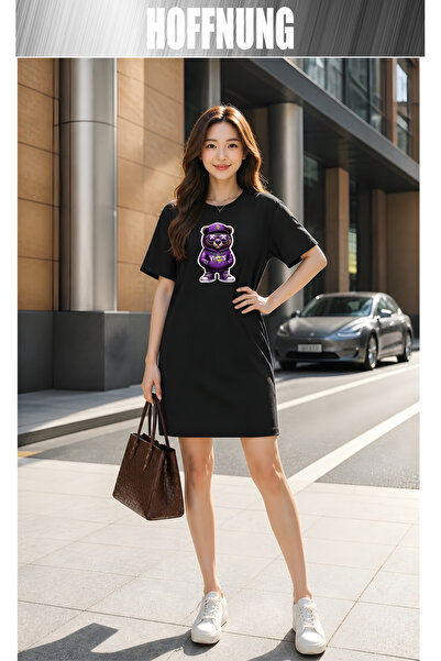 HOFFNUNG Women's Short Sleeve Crew Neck T-Shirt Dress Nightgown