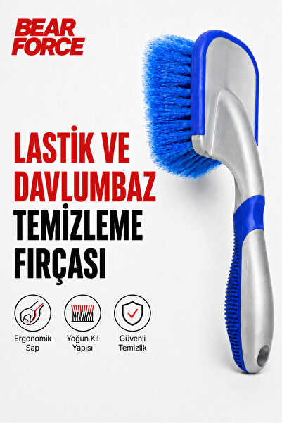 ROBEVE Bear Force Lastik Temizleme Fırçası – Ergonomik Saplı Yoğun Kıllı Oto ...