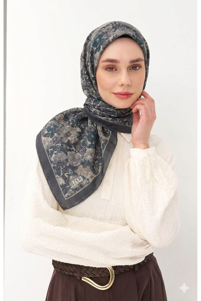 ZER Organic Cotton Viscose Scarf Special Design Floral Pattern Lightweight St...