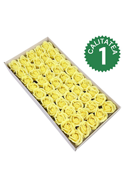 AFO Set 50 Trandafiri Sapun Parfumati Calitatea I Galben Pal