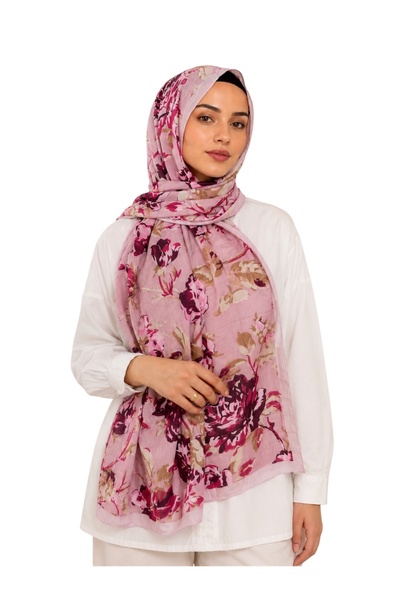 Nera Desen Kraş Şal - Pembe