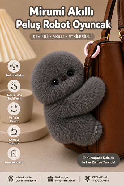 TREND Mirumi Etkileşimli Peluş Robot Oyuncak – Hareketli Kafa ve Sevimli Tepk...