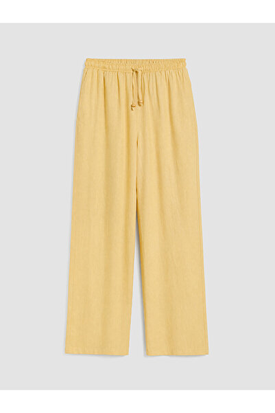LC Waikiki Özmarka New Season Elastic Waist Linen Blend Women's Trousers