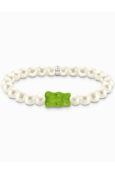 Thomas Sabo A2154-017-6-L15 Goldbears Βραχιόλι με πέρλες πράσινο 15 εκ.