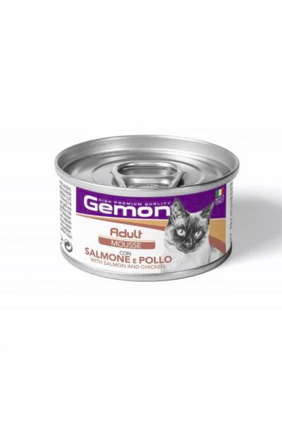 Gemon Cat Mousse Adult Salmon & Chicken Κονσέρβα Γάτας Μους Σολομού & Κοτόπου...