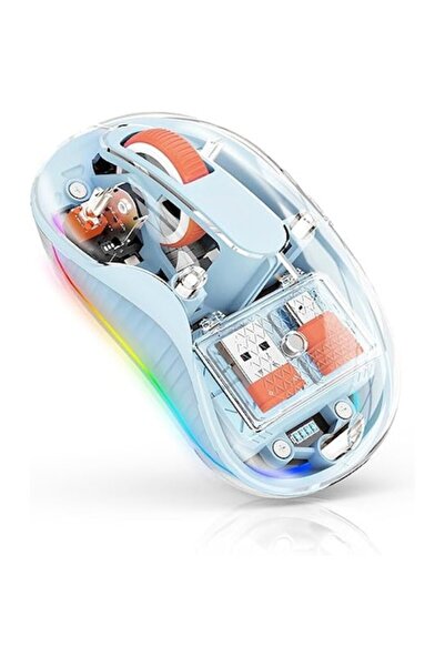 DAMUR Wireless Mouse, Dual Bluetooth, 2.4 GHz, Multi Device, USB-C, 4 DPI Lev...