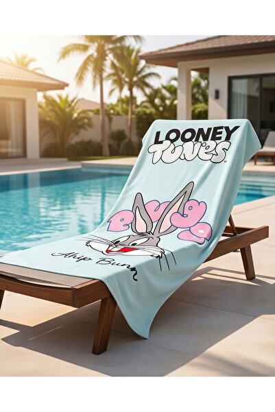 LCW STEPS Printed Cotton Beach Towel (70X150)