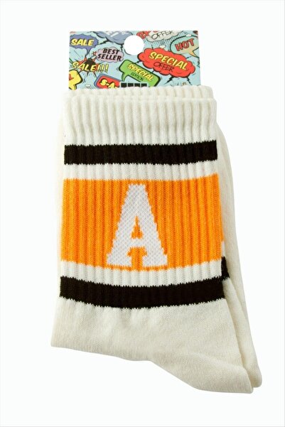 Generic Brand Gelalsat Striped College Socks 8*28 (185738) - Orange