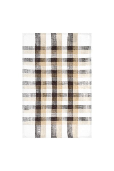 Z Store Prosop de bucătărie bej-maro cu model de faianță 60x40cm