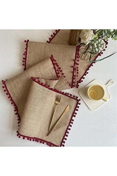 X LOT Handmade simple Table Runner Wind Linen Woven Jute Wedding Festival Tab...