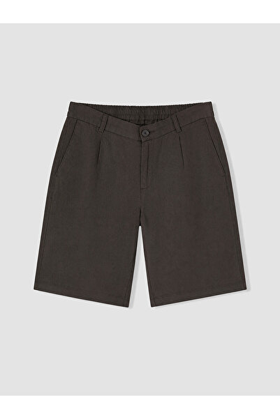 LC Waikiki Nevavm Linen Blend Men's Shorts with Difference