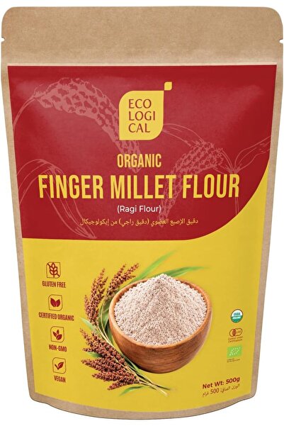 Organic Larder Ecological Organic Finger Millet Flour (Ragi Flour), Gluten-Fr...
