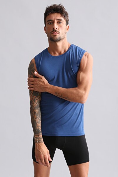 Aytuğ&Mısırlı Egyptian Modal by Tencel Hercules Slim Fit Crew Neck Sports Ath...