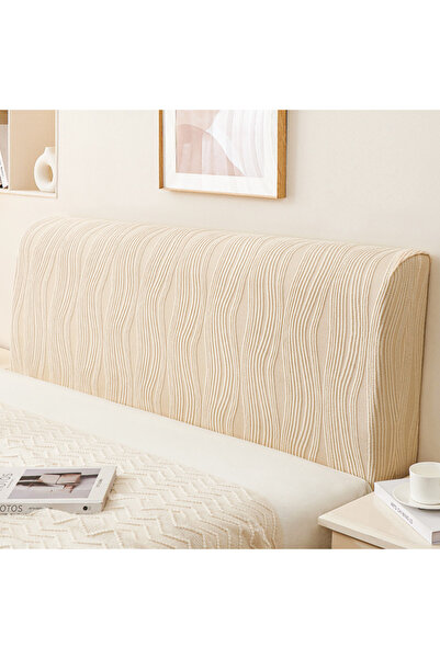 GALORWAY Husă Elastică pentru Tăblia Patului – Bej, 140-170 cm, Poliester, Pr...