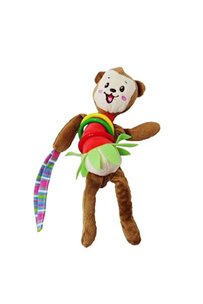 Salamandra Kids Jucărie de pluș, Maimuță Zurlie pentru bebeluși, Maro/Verde
