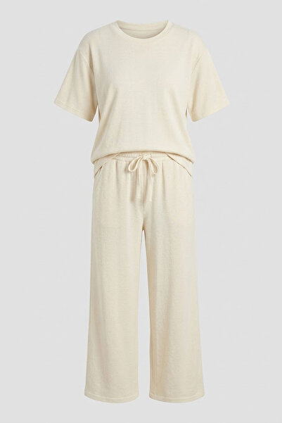 Ruby Crew Neck Basic Set Ecru