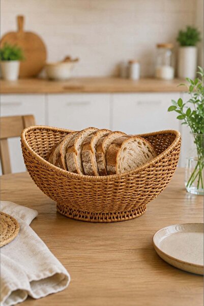 Bayev Rattan 1693 Bread Basket Fruit Basket Multi-Purpose Organizer Basket