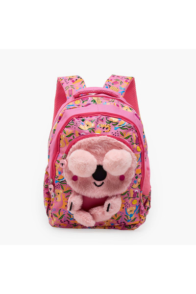 Lifestyle Koala Print School Backpack for Girls 2-5 Years with Padded Straps ...