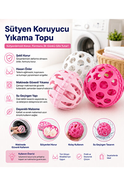 Magiclady Sütyen Koruyucu YıkamaI Sütyen Koruyucu Yıkama Topu I Sütyen Koruyucu
