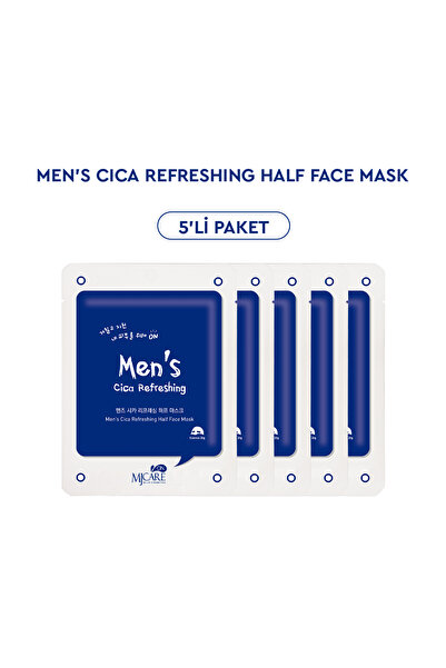 Mjcare Men's Cica Refreshing Mask 5'li - Erkeklere Özel Canlandırıcı Yarım Yüz Maskesi