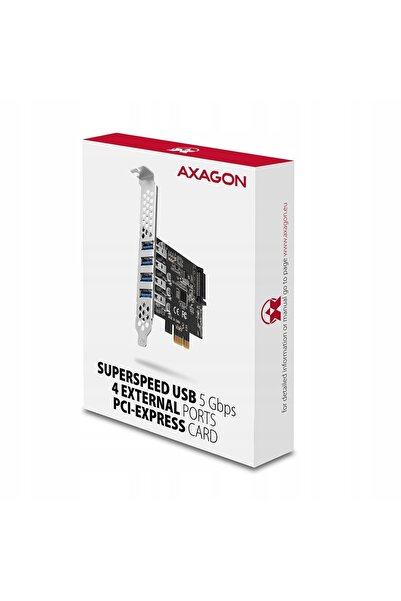 NO BRAND Axagon PCEU-43RS Adaptor intern PCIe - 4x USB 3.2 Gen 1