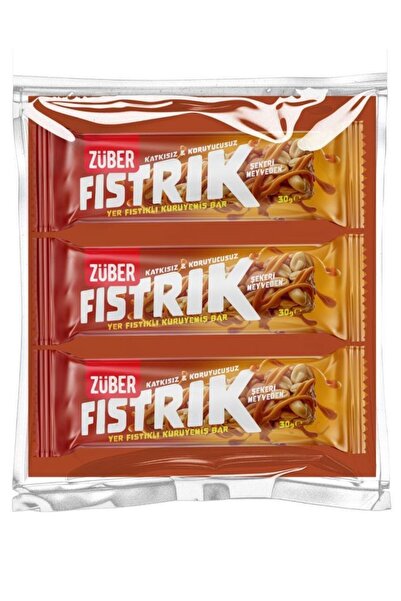 Züber Fıstrık Yer Pistachio Nut Bar 30g X 3 Pieces