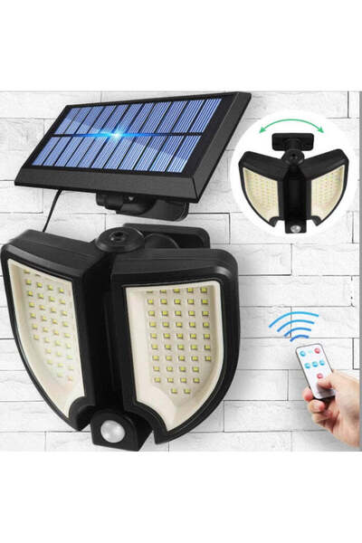 Vivendo Соларна лампа 90 LED, сензор за движение, дистанционно управление