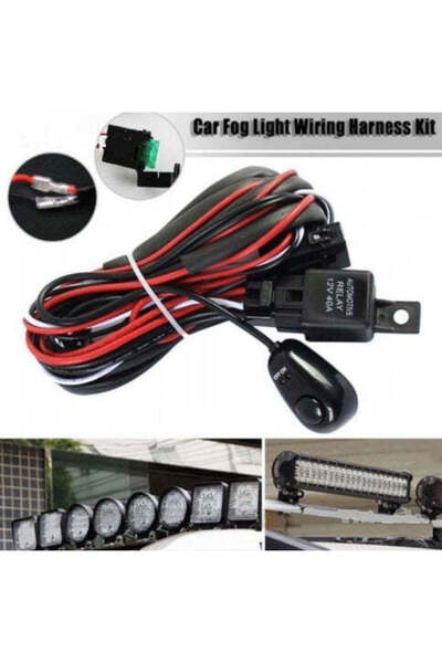 Vivendo Καλωδίωση με ρελέ και διακόπτη 480W 12V 40A για προβολείς LED ή μπάρε...