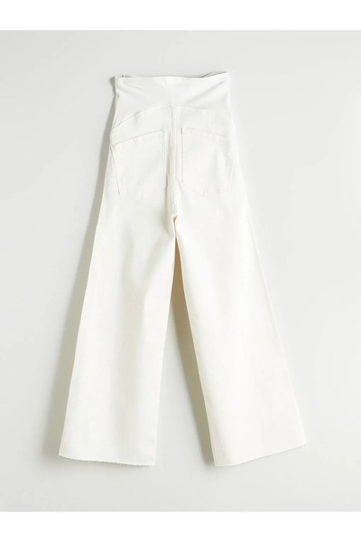 LC Waikiki White Slim Fit Maternity Jeans with Abdominal Panels