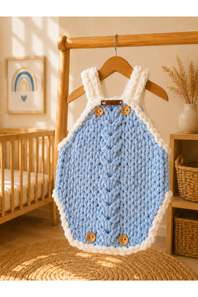 El örgüsü Unisex Bebek Romper Salopet Tulum Premium Tasarım Yumuşak Dokulu 0-...