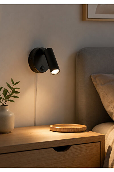 Grecia Elike Premium Lighting Modern Black Wall Light Yellow Light Color 3W