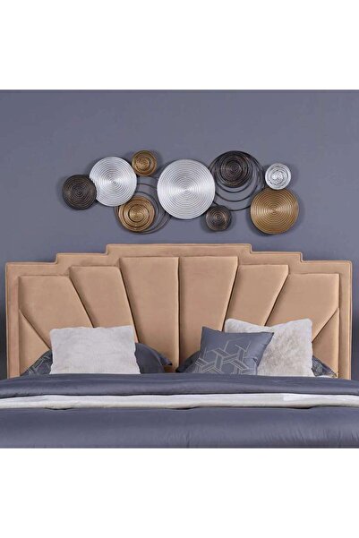 PAN HOME URANUS HEADBOARD VELVET GOLD L-180 : H-125 CM