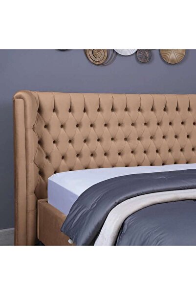 PAN HOME NEPTUNE HEADBOARD VELVET GOLD L-180 : H-125 CM